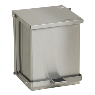DETECTO STEP-ON CANS - Step-On Can, 16 Qt, Stainless Steel (DROP SHIP ONLY) | Quantity - 1x EA