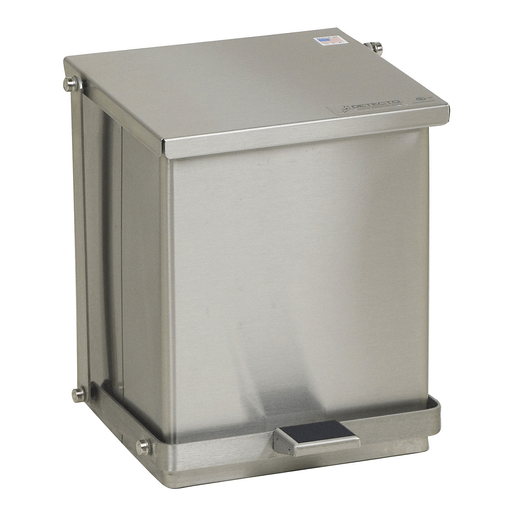 DETECTO STEP-ON CANS - Step-On Can, 16 Qt, Stainless Steel (DROP SHIP ONLY) | Quantity - 1x EA