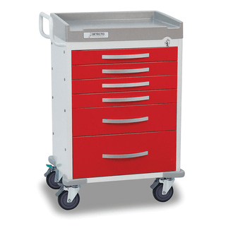 DETECTO CART - Detecto Rescue Series Anesthesiology Medical Cart, 6 Blue Drawers (DROP SHIP ONLY) | Quantity - 1x EA