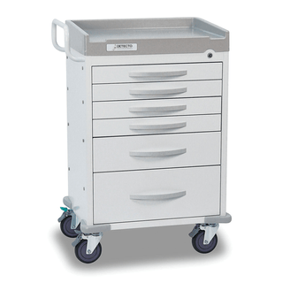 DETECTO CART - Detecto Rescue Series Anesthesiology Medical Cart, 6 Blue Drawers (DROP SHIP ONLY) | Quantity - 1x EA