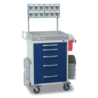 DETECTO CART - Detecto Rescue Series Anesthesiology Medical Cart, 6 Blue Drawers (DROP SHIP ONLY) | Quantity - 1x EA