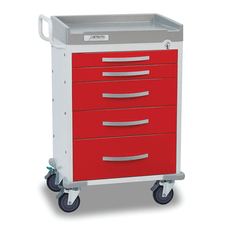 DETECTO CART - Detecto Rescue Series Anesthesiology Medical Cart, 6 Blue Drawers (DROP SHIP ONLY) | Quantity - 1x EA