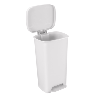 BREWER WASTE CANS - PLASTIC - Waste Can, 52 Qt, Rectangular, Beige | Quantity - 1x EA