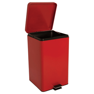 BREWER STEEL WASTE CANS - Waste Can, 20 Qt, Square, Beige Enamel Finish | Quantity - 1x EA