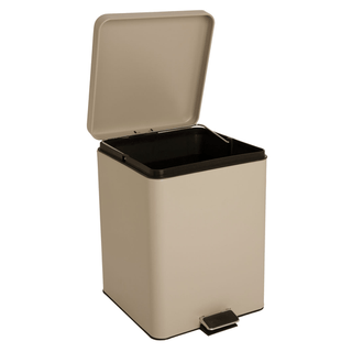 BREWER STEEL WASTE CANS - Waste Can, 20 Qt, Square, Beige Enamel Finish | Quantity - 1x EA