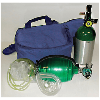 MADA OXYGEN KITS - 209 Liter Aluminum Oxygen Kit, M7, Empty, 1303ME Cylinder, 1308A Fixed Flow Regulator, 1429 Manual Resuscitator Mask, Tube, 1319A Carrying Case | Quantity - 1x EA