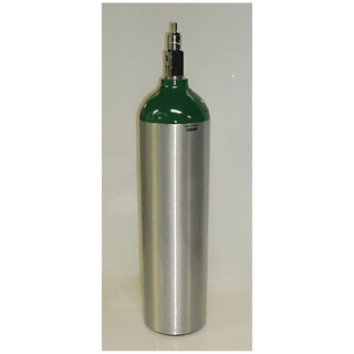 MADA EMPTY ALUMINUM OXYGEN CYLINDERS - MD (416 liters) Oxygen Cylinder, CGA-870 Post Valve, No On/ Off Lever, No Pressure Gauge (Surcharge May Apply) | Quantity - 1x EA