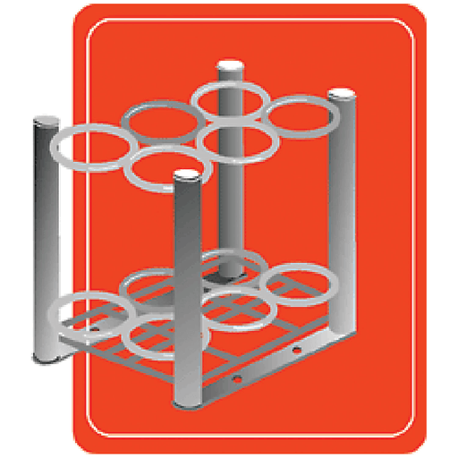 MADA CYLINDER STANDS - Cylinder Stand For 6 D/E Cylinders | Quantity - 1x EA