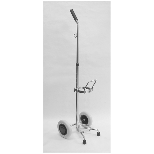 MADA CYLINDER CARTS - Cylinder Cart For Sizes D Or E, Carry Handle & Foam Tires, Chrome Plated, Height Adjusts 36" to 43", 2/bx | Quantity - 1x BX
