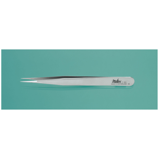 MILTEX SWISS JEWELER STYLE FORCEPS - Style 7 Jeweler Style Forceps, Micro-Fine, Curved, 4" | Quantity - 1x EA