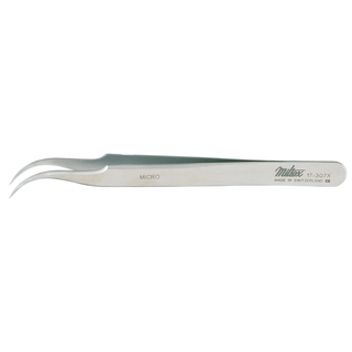 MILTEX SWISS JEWELER STYLE FORCEPS - Style 7 Jeweler Style Forceps, Micro-Fine, Curved, 4" | Quantity - 1x EA
