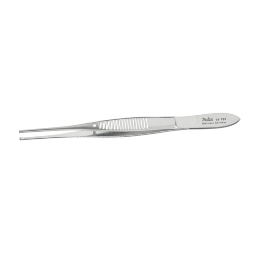 MILTEX IRIS TISSUE FORCEPS - Tissue Forceps, 4" Straight, Standard, 0.8mm Wide Tips | Quantity - 1x EA