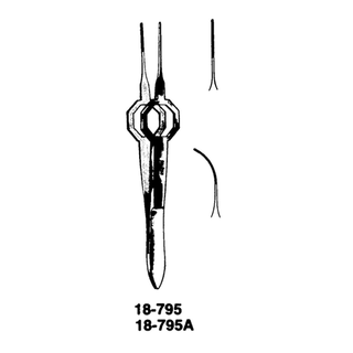 MILTEX FOERSTER FORCEPS - Foerster Forceps, 3", Iris Tissue, Full Curved, 1x2 Teeth, 0.5mm Wide | Quantity - 1x EA
