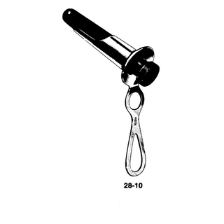 MILTEX PENNINGTON RECTAL SPECULUM - Rectal Speculum, 3 3/8"L x 1" O.D., Boilable Obturator, 4"L Handle, Chrome | Quantity - 1x EA