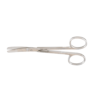 MILTEX PLASTIC SURGERY SCISSORS - Surgery Scissors, 4" Curved, Blunt-Blunt Points, Serrated Blade | Quantity - 1x EA