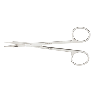 MILTEX GOLDMAN-FOX WOUND DEBRIDEMENT SCISSORS - Wound Debridement Scissors, 5" Curved Fine Tips, One Serrated Blade | Quantity - 1x EA