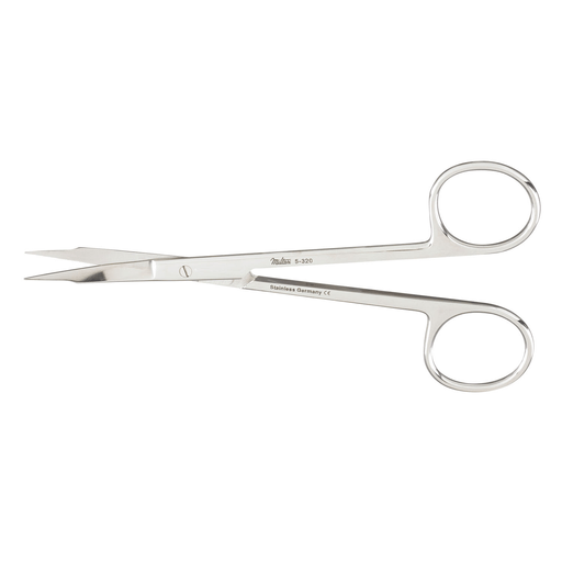 MILTEX GOLDMAN-FOX WOUND DEBRIDEMENT SCISSORS - Wound Debridement Scissors, 5" Curved Fine Tips, One Serrated Blade | Quantity - 1x EA