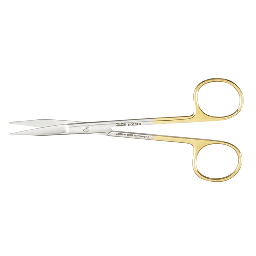 MILTEX GOLDMAN-FOX WOUND DEBRIDEMENT SCISSORS - Wound Debridement Scissors, 5" Curved Fine Tips, One Serrated Blade | Quantity - 1x EA