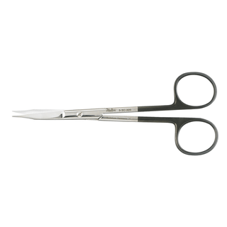 MILTEX GOLDMAN-FOX WOUND DEBRIDEMENT SCISSORS - Wound Debridement Scissors, 5" Curved Fine Tips, One Serrated Blade | Quantity - 1x EA