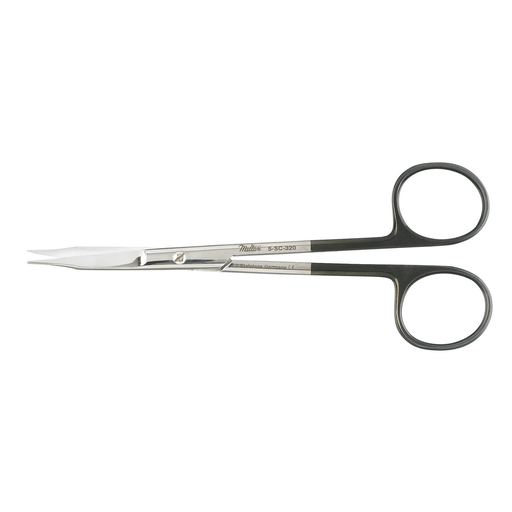 MILTEX GOLDMAN-FOX WOUND DEBRIDEMENT SCISSORS - Wound Debridement Scissors, 5" Curved Fine Tips, One Serrated Blade | Quantity - 1x EA