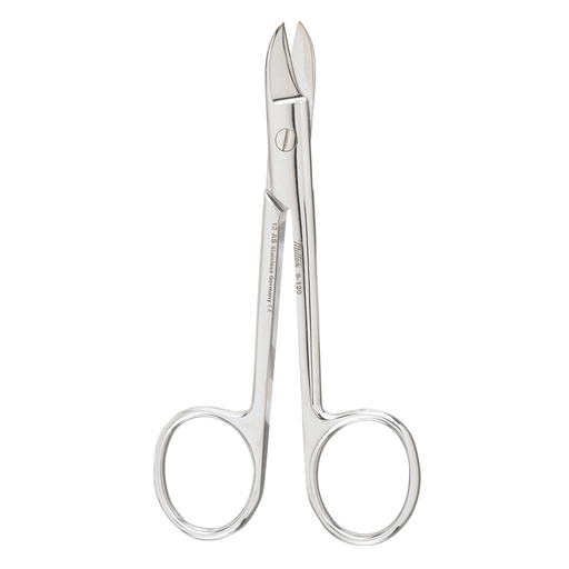 MILTEX WIRE CUTTING SCISSORS WITH NOTCH - Wire Cutting Scissors, 4", One Serrated Blade, Angled to Side | Quantity - 1x EA