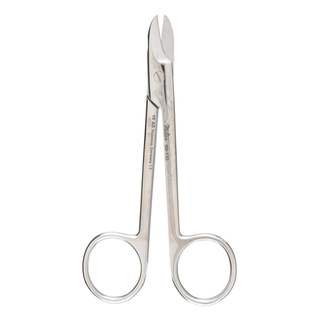 MILTEX WIRE CUTTING SCISSORS WITH NOTCH - Wire Cutting Scissors, 4", One Serrated Blade, Angled to Side | Quantity - 1x EA
