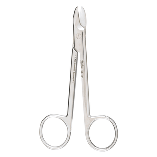 MILTEX WIRE CUTTING SCISSORS WITH NOTCH - Wire Cutting Scissors, 4", One Serrated Blade, Angled to Side | Quantity - 1x EA