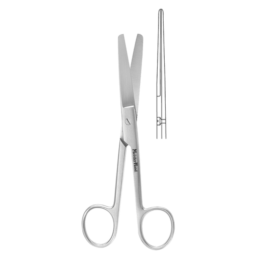 MILTEX MEISTERHAND OPERATING ROOM (O.R.) SCISSORS - O.R. Scissors, 4", Sharp/ Blunt | Quantity - 1x EA