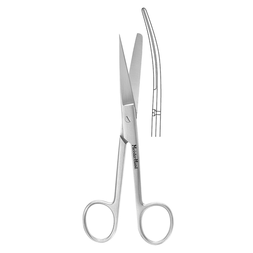 MILTEX MEISTERHAND OPERATING ROOM (O.R.) SCISSORS - O.R. Scissors, 4", Sharp/ Blunt | Quantity - 1x EA