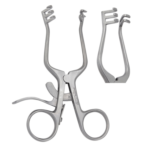 MILTEX MID-GRADE RETRACTORS - Weitlaner Retractor, 4" Blunt, 2x3 Teeth | Quantity - 1x EA
