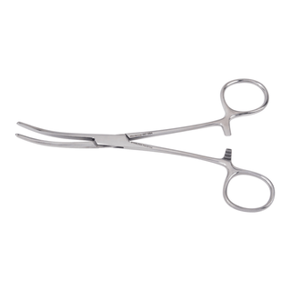 MILTEX MID-GRADE TUBE OCCLUDING CLAMP - St. Vincents Occluding Clamp, 6", Curved, Smooth Jaws | Quantity - 1x EA