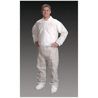 ALPHA PROTECH CRITICAL COVER GENPRO COVERALLS - Coveralls, Large, White, Elastic Wrist, Ankle & Back, 25/cs | Quantity - 1x CS