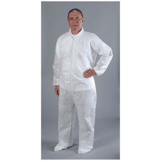 ALPHA PROTECH CRITICAL COVER ALPHAGUARD COVERALLS - Coveralls, Medium, Blue, Elastic Wrist, Ankle & Back, 25/cs | Quantity - 1x CS