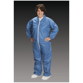 ALPHA PROTECH CRITICAL COVER ALPHAGUARD COVERALLS - Coveralls, Medium, Blue, Elastic Wrist, Ankle & Back, 25/cs | Quantity - 1x CS