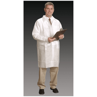 ALPHA PROTECH CRITICAL COVER ALPHAGUARD LAB COATS - Lab Coat, Medium, White, Tapered Collar, Knit Cuff, 30/cs **Manufacturer Backorder - Inventory Limited when Available** | Quantity - 1x CS