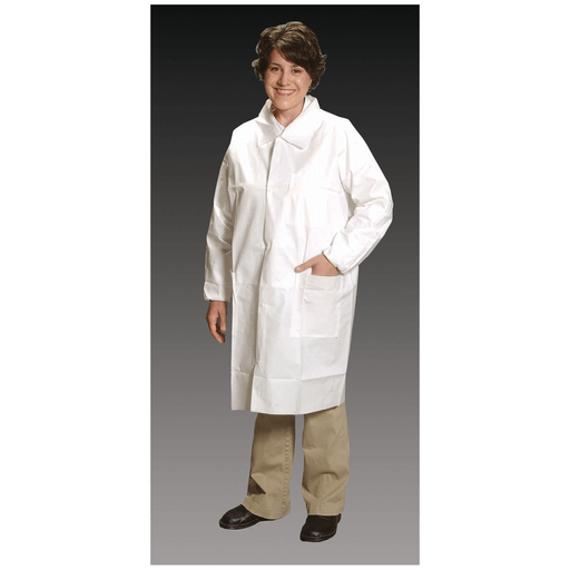 ALPHA PROTECH CRITICAL COVER COMFORTECH LAB COATS - Lab Coat, Medium, 3 Pockets, Tapered Collar, Elastic Wrist, 25/cs | Quantity - 1x CS