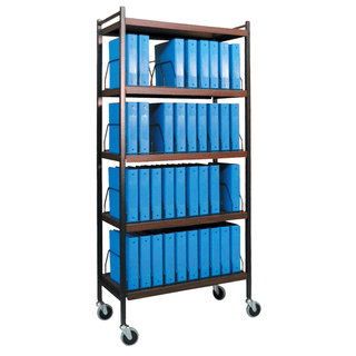 OMNIMED BEAM OMNICART CHART RACKS - Standard Omnicart For Binders, 2" Spine, Holds 10 Ring Binders Per Shelf, Chart Rack, 3 Shelves, 2 Organizers, 20 Capacity, 43"H x 34"W x 17"D | Quantity - 1x EA