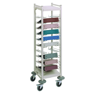 OMNIMED BEAM OMNICART FLAT STORAGE RACKS - Big Beam Flat Storage Rack, 8 Chart Capacity, 8 Tier, 53"H x 14"W x 15"D | Quantity - 1x EA