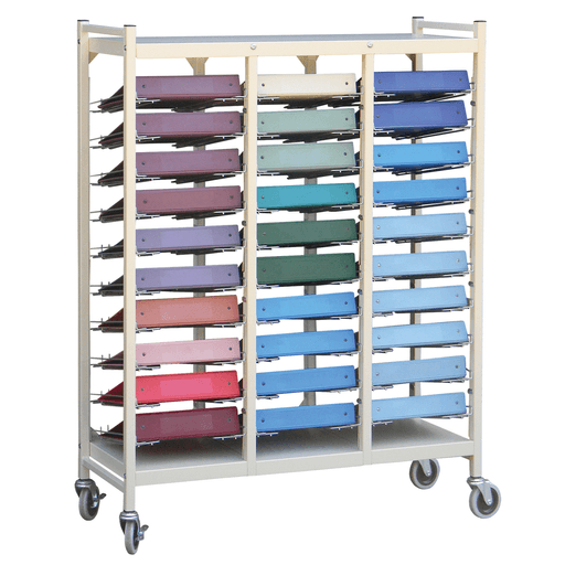 OMNIMED BEAM OMNICART FLAT STORAGE RACKS - Big Beam Flat Storage Rack, 8 Chart Capacity, 8 Tier, 53"H x 14"W x 15"D | Quantity - 1x EA