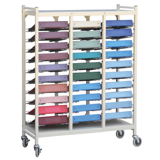 OMNIMED BEAM OMNICART FLAT STORAGE RACKS - Big Beam Flat Storage Rack, 8 Chart Capacity, 8 Tier, 53"H x 14"W x 15"D | Quantity - 1x EA