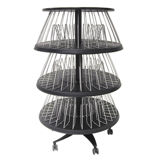 OMNIMED BEAM OMNICART CHART CAROUSEL - Chart Carousel, Floor-Single Tier, 30 Chart Capacity, 1 x 30, 49H x 36W x 36D | Quantity - 1x EA