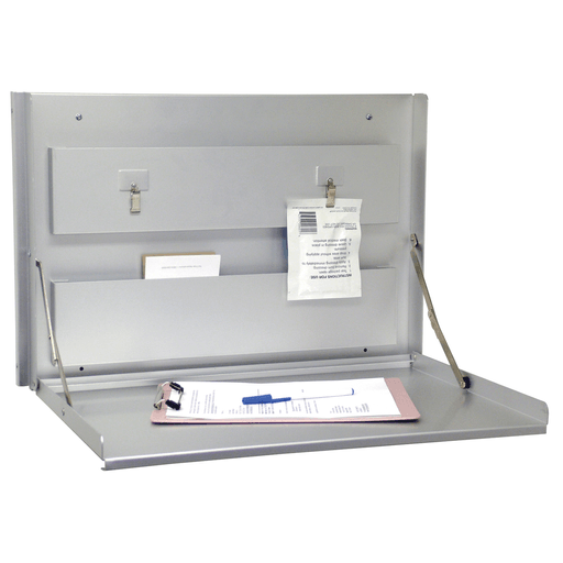 OMNIMED BEAM STANDARD WALL DESK - Wall Desk, Anodized Aluminum, 15"H x 20"W x 3"D | Quantity - 1x EA