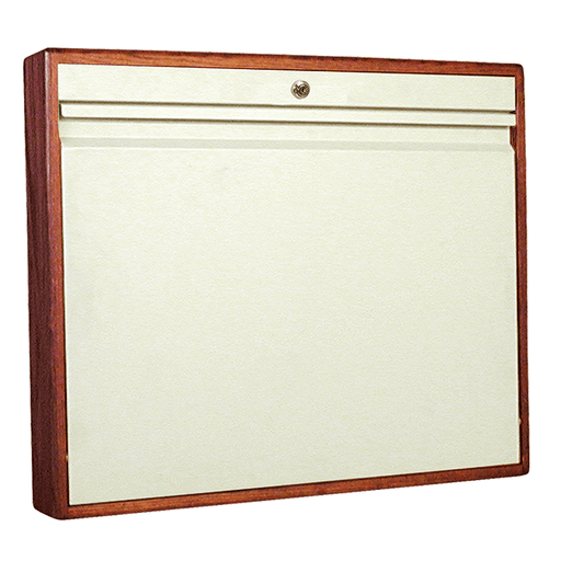 OMNIMED BEAM ELITE WALL DESKS - Wall Desk, Single Size, Manual Close, Flat Key, Oak | Quantity - 1x EA