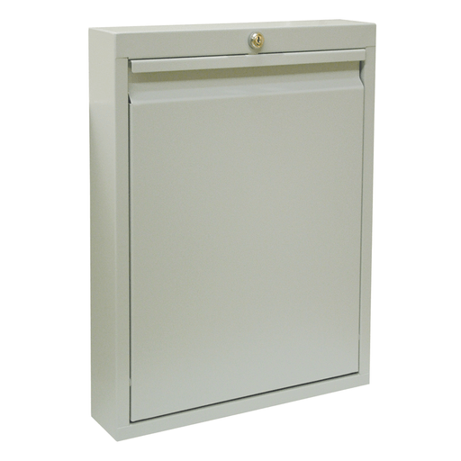 OMNIMED BEAM DELUXE WALL DESKS - Single Size Wall Desk, Manual Close Door & Flat Key, Beige, 23"H x 18"W x 4"D | Quantity - 1x EA