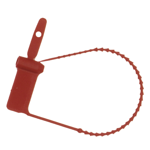 OMNIMED BEAM PADLOCK CONTROL SEALS - Padlock Control Seals, 7" Loop, Red, 100/pkg | Quantity - 1x PKG