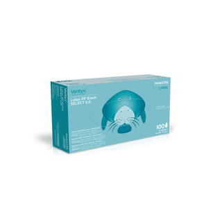 VENTYV SELECT 5.0 NATURAL LATEX EXAM GLOVES (MANATEE) - Glove, Exam, Latex, Powder-Free (PF), Textured, Natural White, Small, 100/bx, 10 bx/cs | Quantity - 1x CS