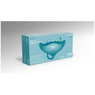 VENTYV CORE 5.0 LATEX GENERAL PURPOSE GLOVES (STINGRAY)Glove, General Purpose, Latex, Textured, Powder-Free (PF), Large, Natural White, 100/bx, 10 bx/cs (70 cs/plt) (Not for use in Healthcare) | Quantity - 1x CS