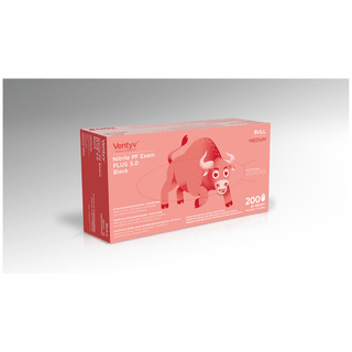 VENTYV NITRILE POWDER FREE EXAM GLOVE PLUS 5.0 (BULL)Glove, Exam, Nitrile, Plus, Bull, Powder-Free, Medium, 100/bx, 10bx/cs | Quantity - 1x CS
