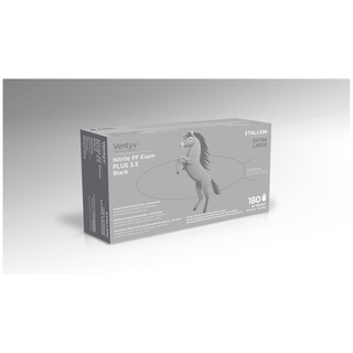 VENTYV NITRILE POWDER FREE EXAM GLOVE PLUS 3.5 (STALLION) - Glove, Exam, Nitrile, Plus, Stallion, Powder-Free, X-Small, 100/bx, 10bx/cs | Quantity - 1x CS