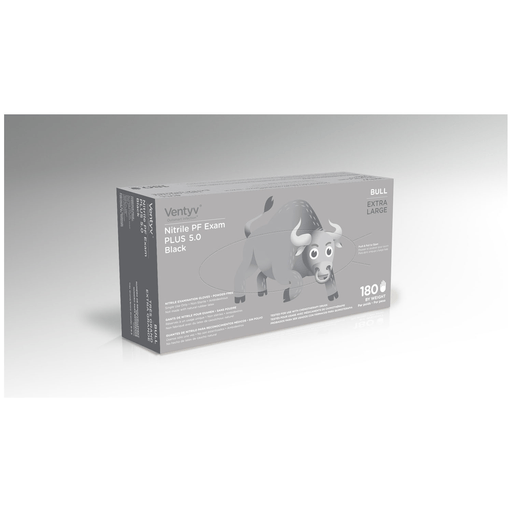 VENTYV NITRILE POWDER FREE EXAM GLOVE PLUS 5.0 (BULL)Glove, Exam, Nitrile, Plus, Bull, Powder-Free, X-Large, 100/bx, 10bx/cs | Quantity - 1x CS